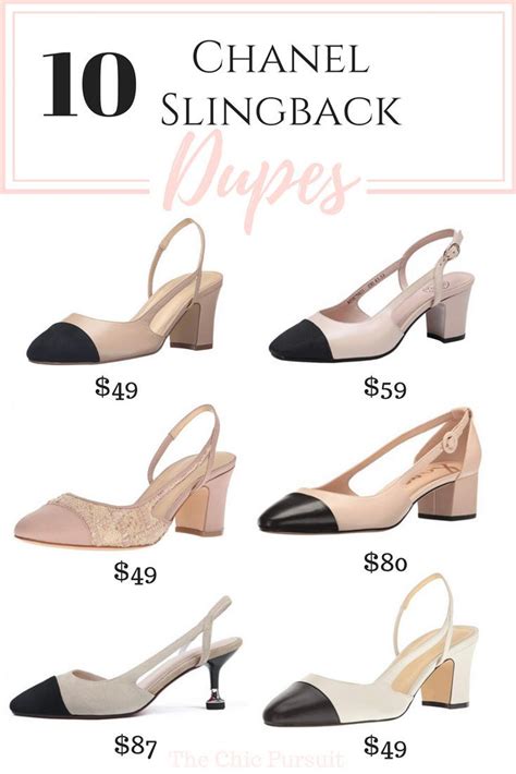 chanel dupe shoes uk|chanel style slingback shoes.